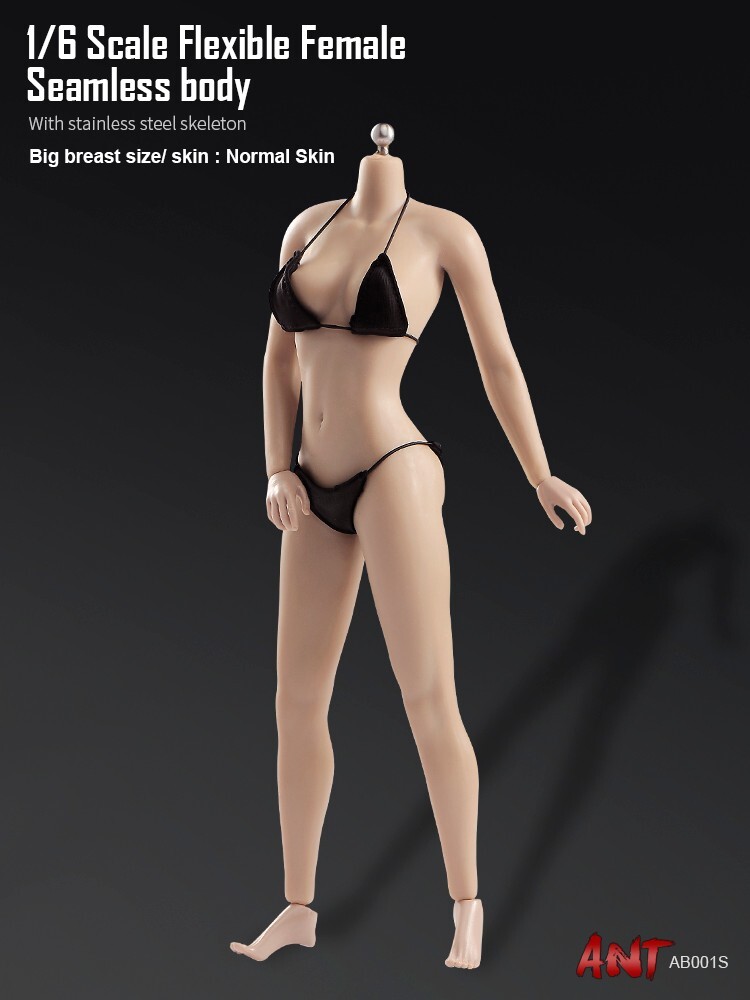 USA ANT 1/6 Super Flexible Seamless Female Normal Mid Breast Action Figure Body