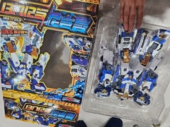 Metal Cardbot S Bluecop Trinity Transforming Robot Figure SAMG Korea Toy Mecha K