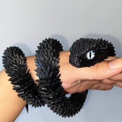 3D Printed Snake Full Articulated Flexible Fidget Fidget Toy Desk Car Decor Gift