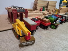HUGE Vintage Thomas & Friends Trains Wooden Railway Mixed Lot Tracks 70+ Pieces