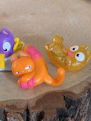 Lost Kitties Mice Mania Series 2 & 3 Cat Figures Lot of 4 Hasbro