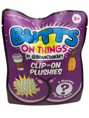 Butts On Things By Brian Cook Art Blind Booty Bag 2 Mystery Clip-On Plushies