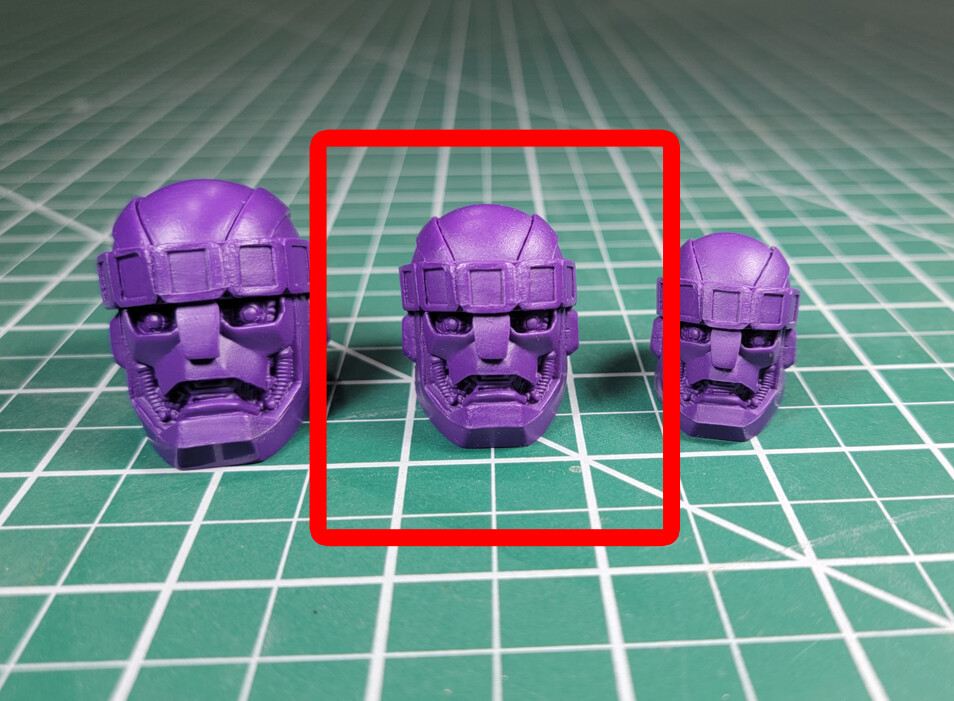 Custom Resin Cast purple Mutant Hunter Head Fits 10″ Zurg body X-Men MEDIUM