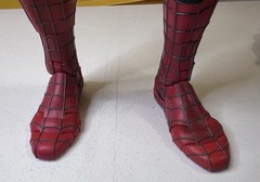 LARGE 18 in. Vintage SpiderMan 2 Poseable Action Figure Red/Blue Plastic 2003