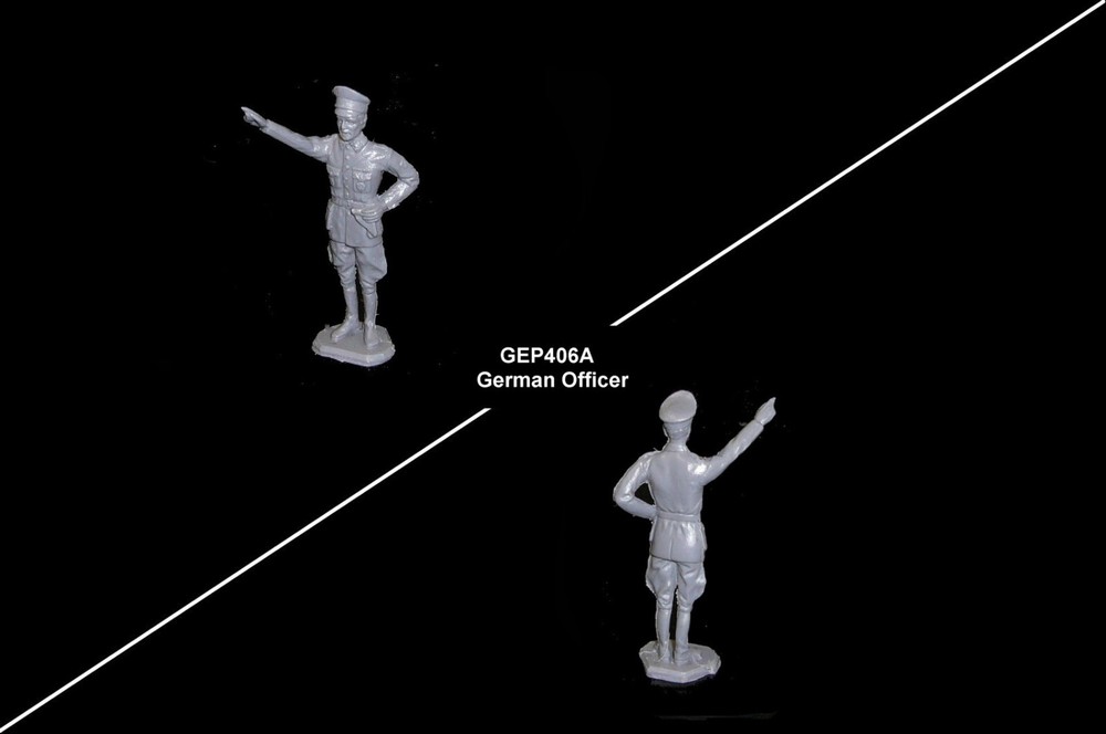 WWII German Officers Rommel Battleground MARX playset toy soldiers