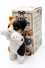 3x Crazy Kitten Standing Cat Plush Blind Keychain Box Japan Exclusive Official