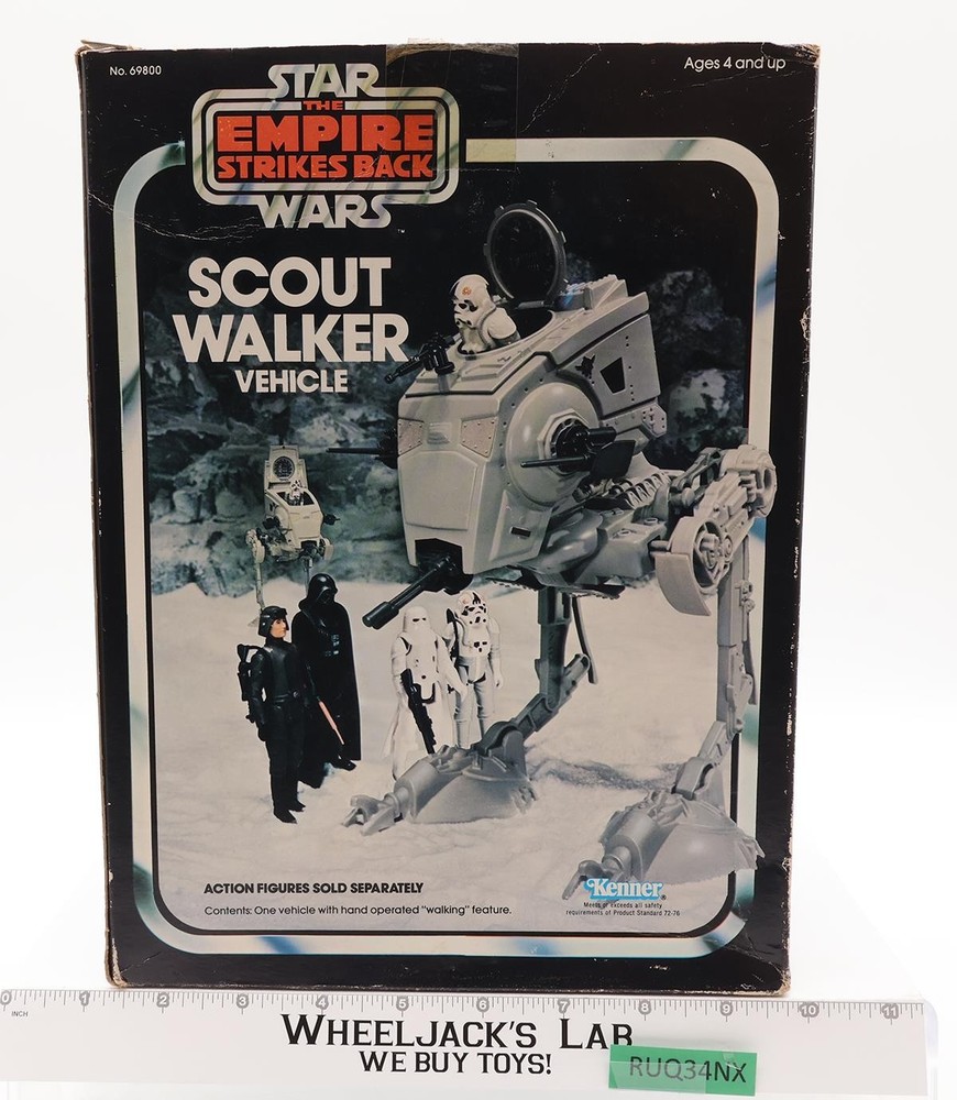 Scout Walker AT-ST 100% Complete W/ Box + INSERTS Star Wars ROTJ 1980 Kenner