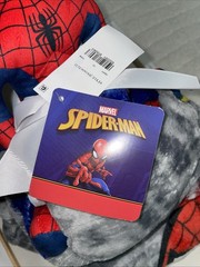Marvel Spider-Man Fleece Throw Blanket with An Attached Plush Toy Brand New NWT