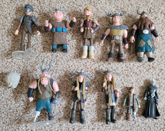 How to Train Your Dragon LOT Action Figures Lot 60+ Pieces Dreamworks w/ Minis