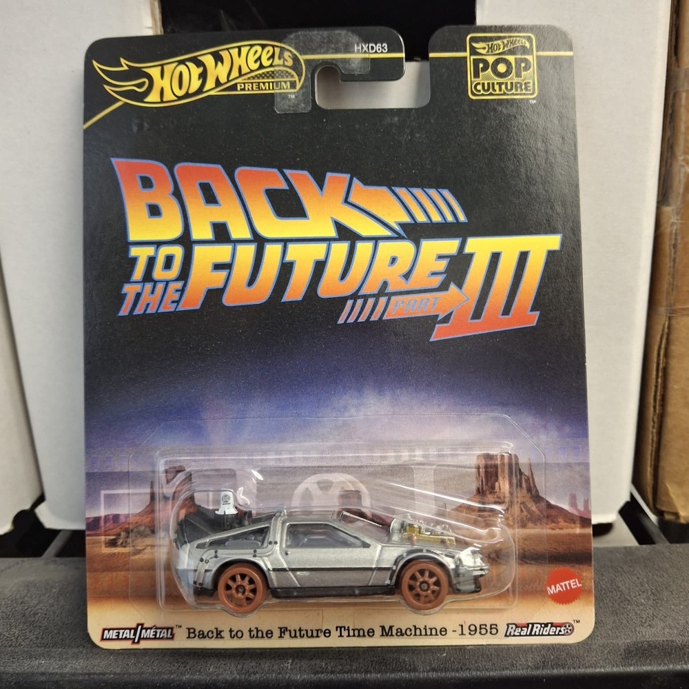 Hot Wheels Pop Culture Back to the Future TIME MACHINE 1955 DeLorean JBL76