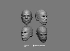 Sinners Smoke Stack Unpainted 5 Head Pack Custom Marvel Legend Figure 1/12 Scale