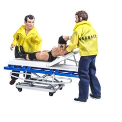 Blue and White Deluxe Moving Stretcher for WWE & AEW Wrestling Action Figures