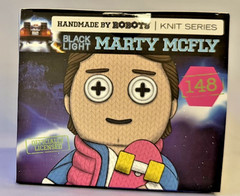 Back To The Future made By Robots BlackLight Marty McFly Dr Brown Delorean Set