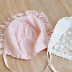 Lace Embroidery Baby Girl Bonnet Hat Summer Breathable Mesh Kids Cap