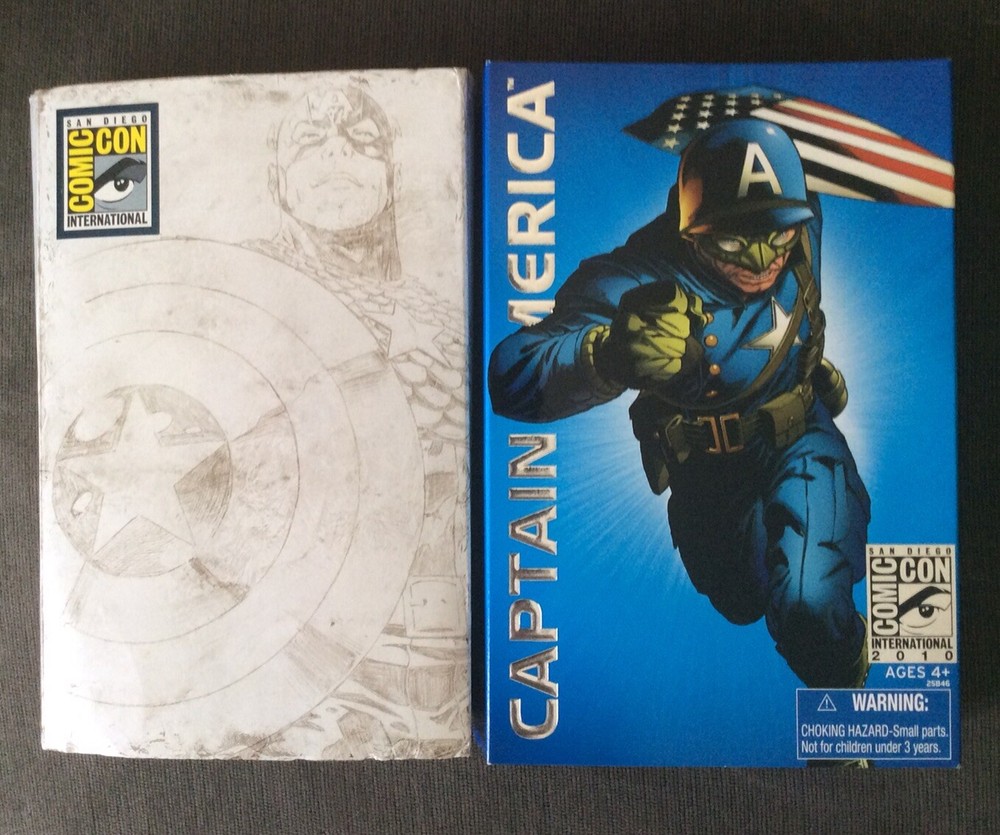HASBRO CAPTAIN AMERICA SAN DIEGO COMIC CON ACTION FIGURE LOT (2) MIB FREE SHIP