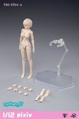 86TOYS 1/12 T86-ST04-A Pale Super Large Bust 6″ Female Action Figure Body w/Head
