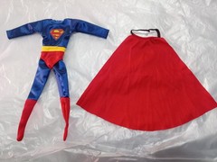 SUPERMAN CUSTOM SHINY FABRIC CLOTHING Set Ken Max Steel Hottoys Other 1/6 Male