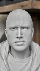 Breaking Bad Jesse Pinkman 3D Printed Bust Statue 6.5 Inches Gray