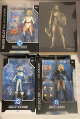 4x McFarlane DC: Power Girl, Ice, Black Canary & GOLD Wonder Woman *BOX NOT MINT