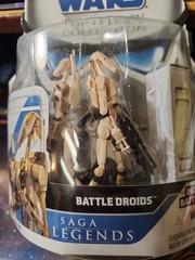 STAR WARS SAGA LEGENDS 20 TAN BATTLE DROID GEONOSIS ARENA FIGURE NEW SEALED 2009