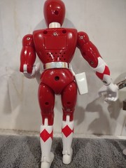 Mighty Morphin Power Rangers Red White Metallic Silver 4 Total Figures Bandai