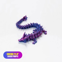 3D Printed Crystal Dragon&Snake Flexible Articulated Dragon Fidget Toys Gift US