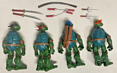 NECA TMNT New York Comic Con Exclusive Edition TMNTs 4-pack – loose, missing