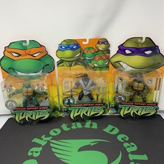 Teenage Mutant Ninja Turtles 2002 Donatello Michelangelo Foot Clan TMNT Lot Of 3
