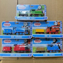 TRACKMASTER THOMAS BATTERY MOTORIZED TOY TRAIN- DOUGLAS + DONALD +Railway Tracks