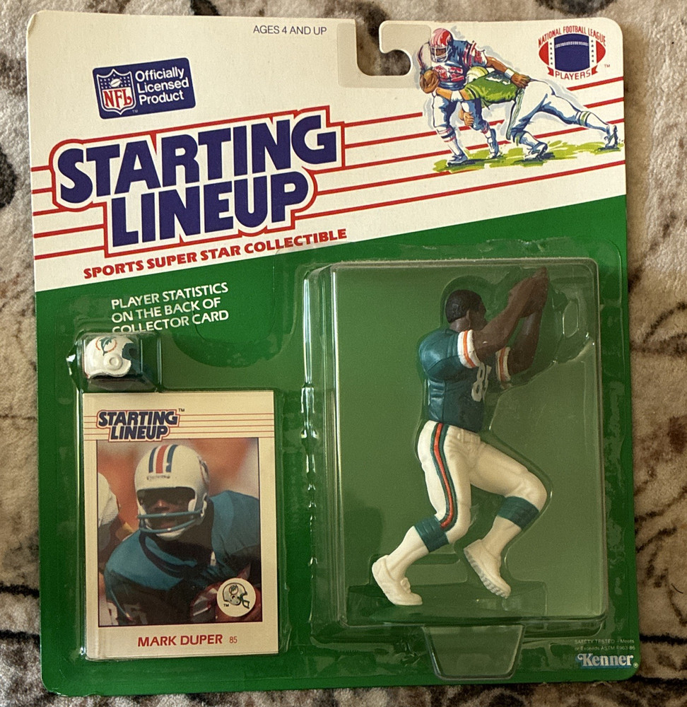 Kenner Starting Lineup 1988 NFL Edition Mark Duper Figure w/ Trading Card