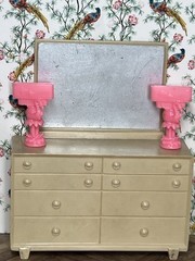 1:24 1950 Dollhouse MCM Flamingo Lamps Inspired by Marx (Non-Lighted)