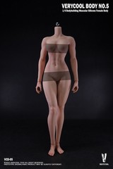 VERYCOOL VCD-05B 1/6 Female Muscular Physique Natural Skin Platinum Silicone Bod
