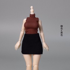 1/12 Sleeveless Top & Short Skirt Model Fit 6” Female Girl Figure Body