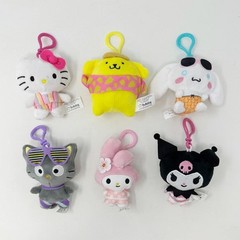 Hello Kitty + Friends Series 1 Plush Danglers : Complete Set of 6! NEW + Loose