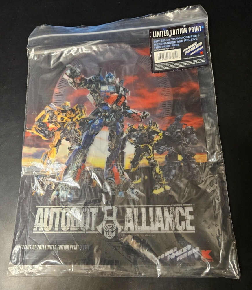Limited Edition Hologram 14″ x 11″ Print Kmart 2011 Autobot Alliance – 3 of 4