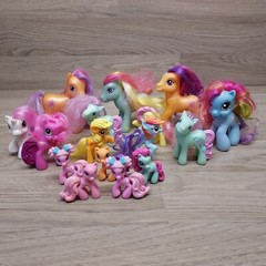 My Little Pony Hasbro Assorted Lot of 16 Various Sizes & Colors of Equine Ponies