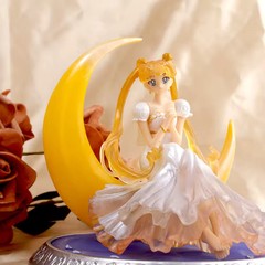 Sailor Moon Tsukino Usagi in Wedding Dress Action Figure Cake Topper Home Decor