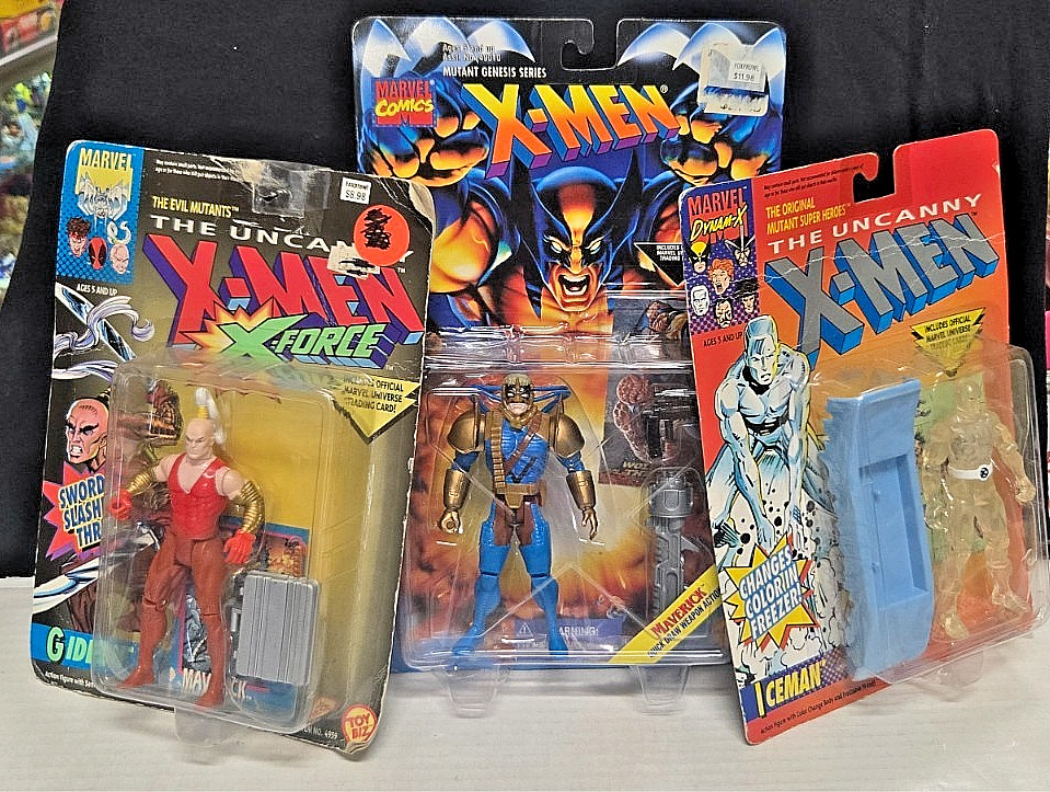 ICEMAN, GIDEON, MAVERICK Lot of 3 The Uncanny X-Men 1990s Marvel ToyBiz/ X-Force