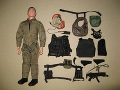 2000s? GI Joe Hasbro 12” Masterpiece Figure, Pilot Uniform & Other Equipment