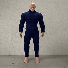SU-BS-BL: 1/12 Dark Blue body suit for Mezco GWToys VToys 6″ muscular body