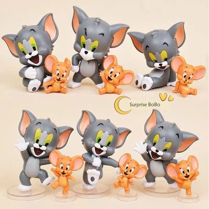 Tom & Jerry I Love Cheese Set of 12 PVC Action Figure Kids Toy Gift 3 inches