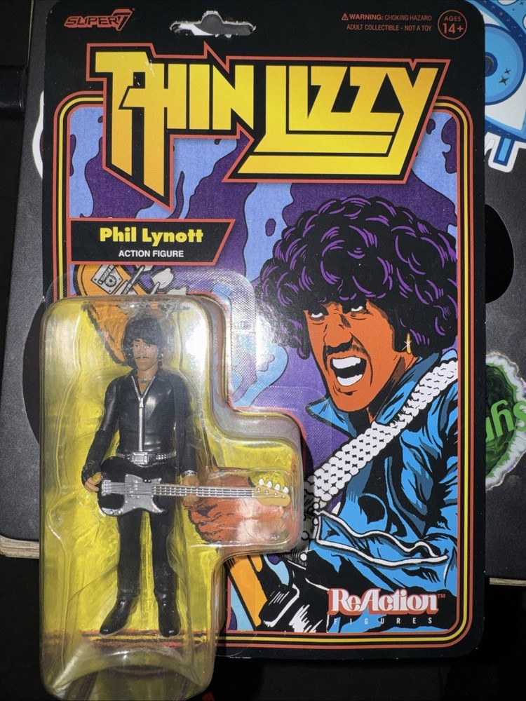 PHIL LYNOTT- Thin Lizzy REACTION FIGURE 3.75 SUPER 7 Reaction Figure