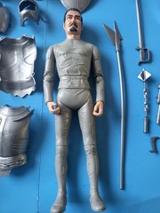 1968 Vintage Marx Sir Stuart Silver Knight Action Figure + Manuel