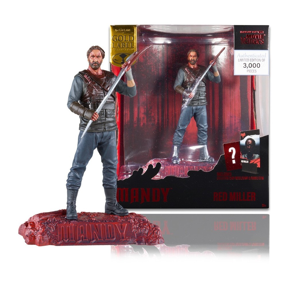2023 MOVIE MANIACS GOLD LABEL McFarlane RED MILLER Mandy Posed Figure NEW Read
