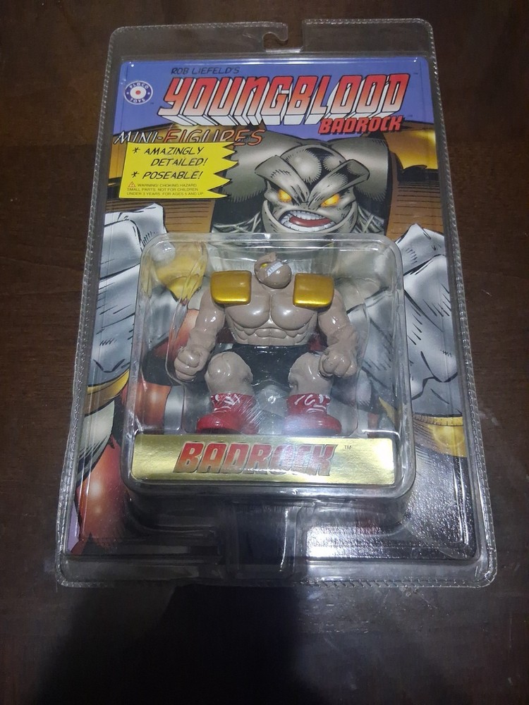 Badrock action figure Youngblood comic book character 3 inch Placo Toys 1995 new