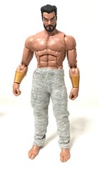 OZ-SP-GRY: FIGLot Grey Fabric Pants for 6″ Muscular Action Figure Body