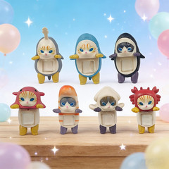 2026 Hot Sales Shark Cat Blind Box Mini Figure Party Series Blind Box Trendy Pla