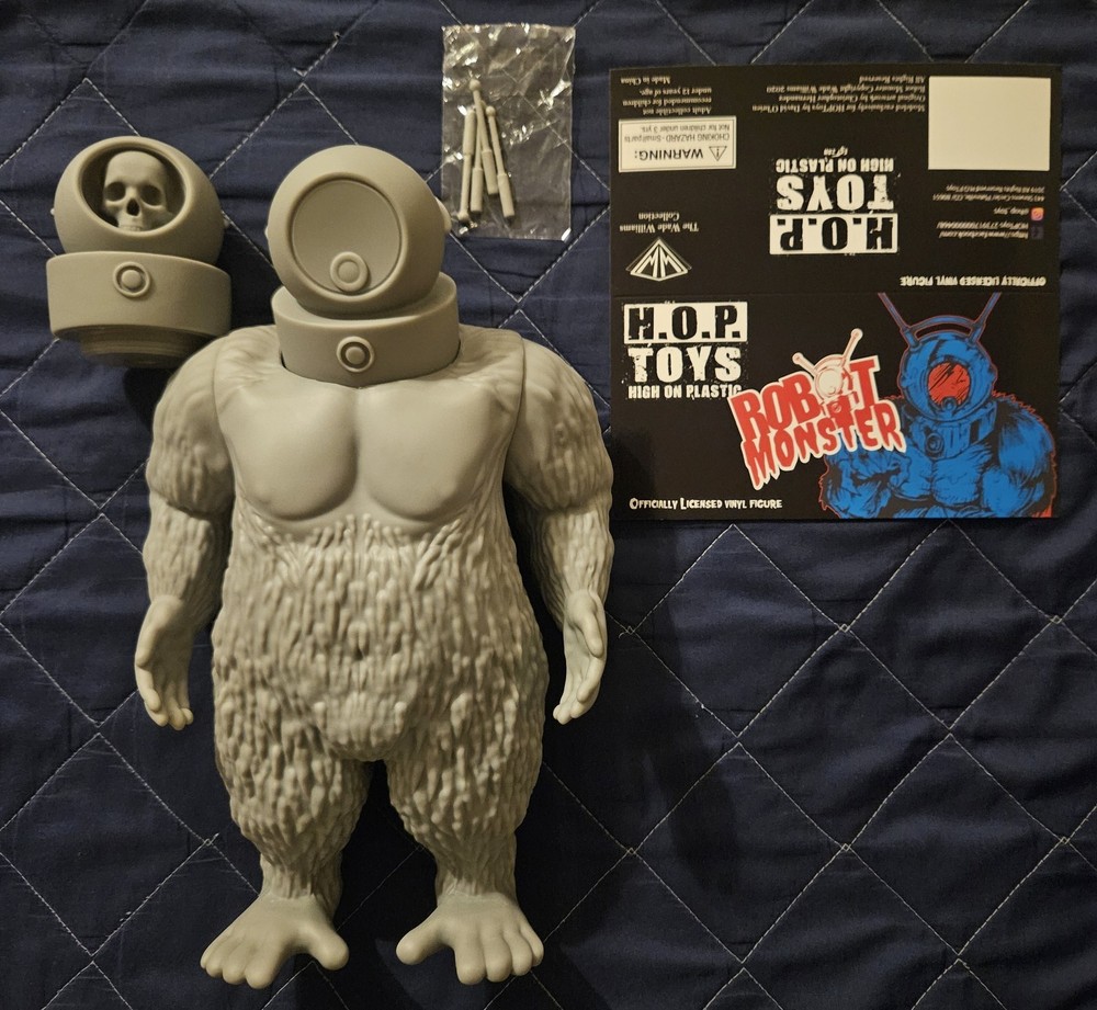 14″ Massive Robot Monster Sofubi W/2 heads Movie Vinyl 1/6 Scale