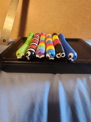 Lot of 6 Slither IO Plastic Bendable Worm 2016 Figures Bonkers: rainbow, green!
