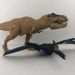 Lot Of 2 Jurassic World Dinos Tyrannosaurus T-Rex 16” + Pterodactyl 2015 2017